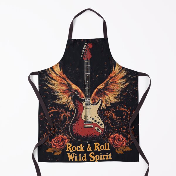 Item preview, Fiery Phoenix Guitar – Wild Spirit Rock and Roll Design designed and sold by ArgentoArt.