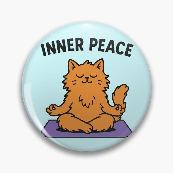 Item preview, Inner Peace – Cute Meditating Orange Cat designed and sold by SillyPawsStudio.
