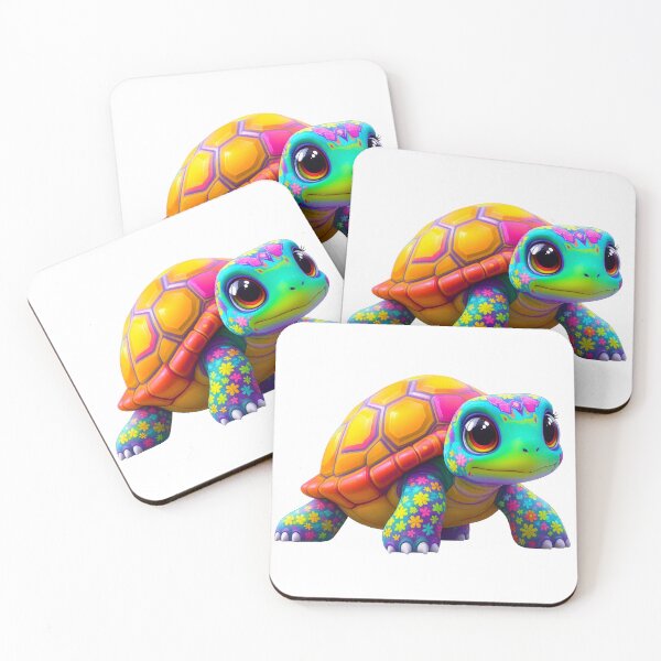 Item preview, Rainbow Floral Turtle  designed and sold by bytefulbloom.