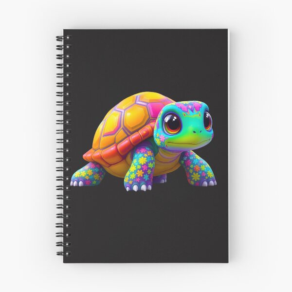 Item preview, Rainbow Floral Turtle  designed and sold by bytefulbloom.