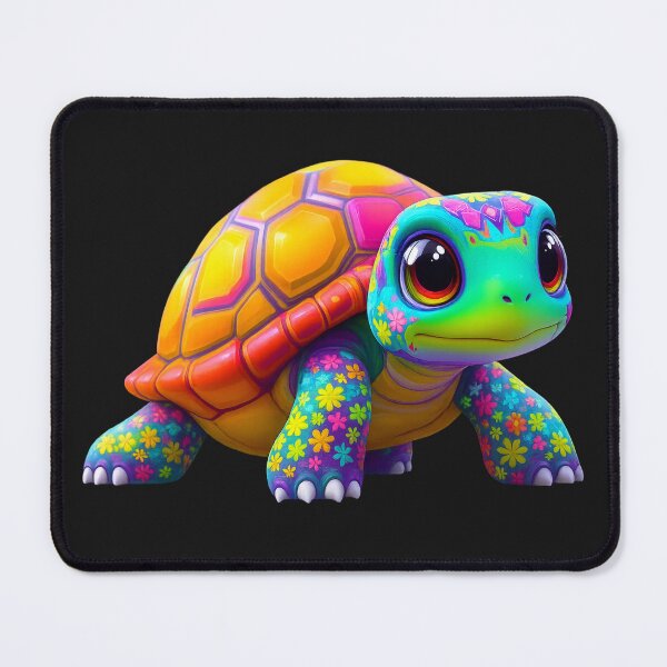 Item preview, Rainbow Floral Turtle designed and sold by bytefulbloom.