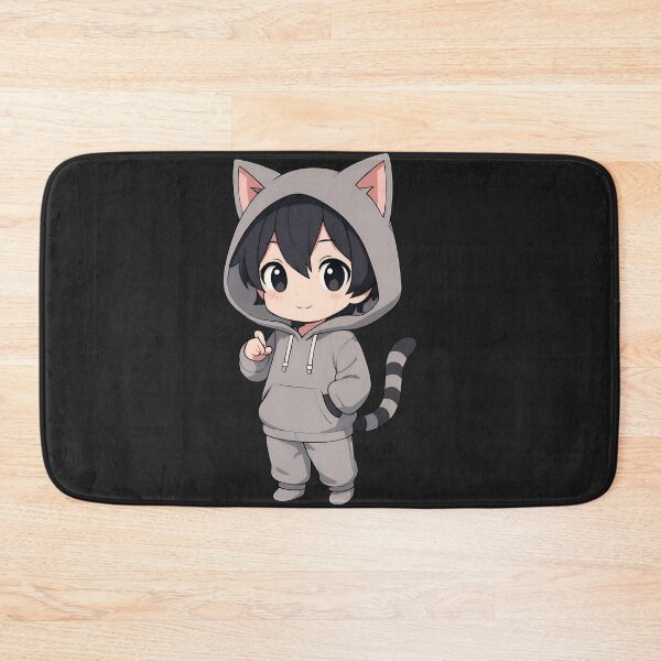 Item preview, Chibi Cat Hoodie – Adorable Anime Character with Cute Cat Ears and Striped Tail designed and sold by ColorSplash123.