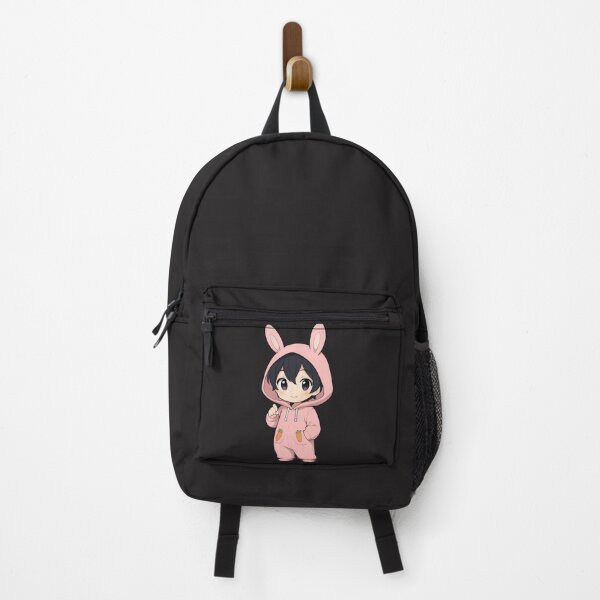 Item preview, Chibi Bunny Hoodie – Cute Pink Hoodie with Long Bunny Ears and Carrot Pockets designed and sold by ColorSplash123.