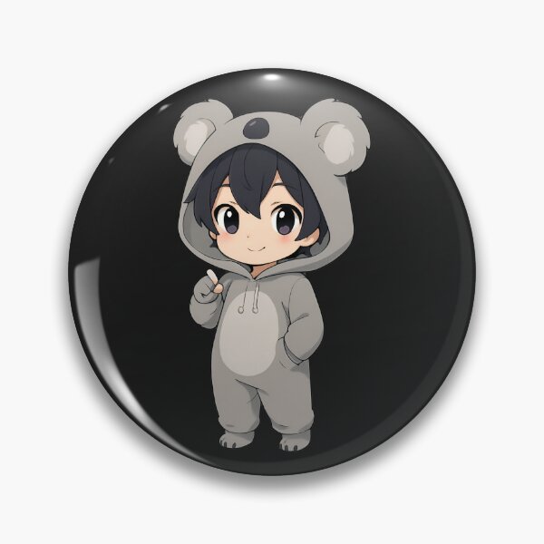 Item preview, Chibi Koala Onesie – Cute Grey Costume with Round Fluffy Ears designed and sold by ColorSplash123.