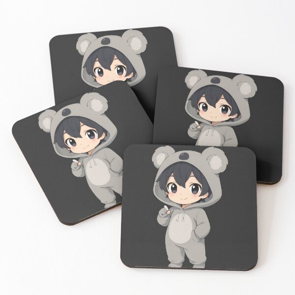 Item preview, Chibi Koala Onesie – Cute Grey Costume with Round Fluffy Ears designed and sold by ColorSplash123.