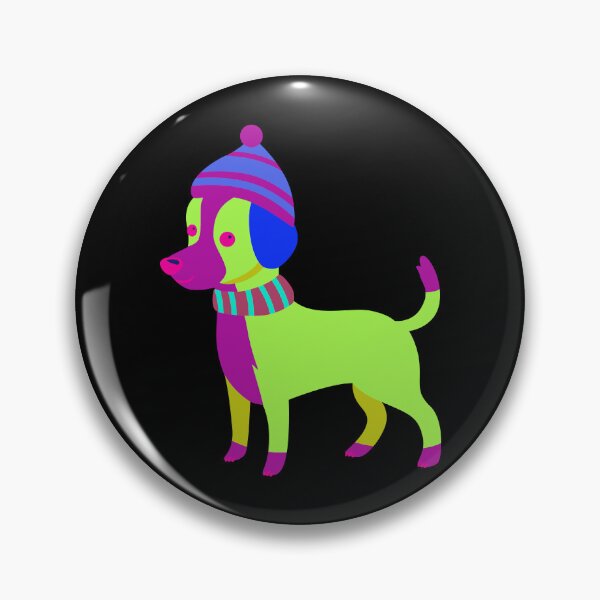Item preview, Green Purple Winter Dog Cartoon Graphic Tee designed and sold by NSB-Design.