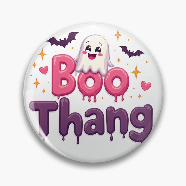 Item preview, Boo Thang Halloween Lettering with Cute Ghost, Bats, Hearts, and Sparkles designed and sold by Mimoshi ⭐⭐⭐⭐⭐.