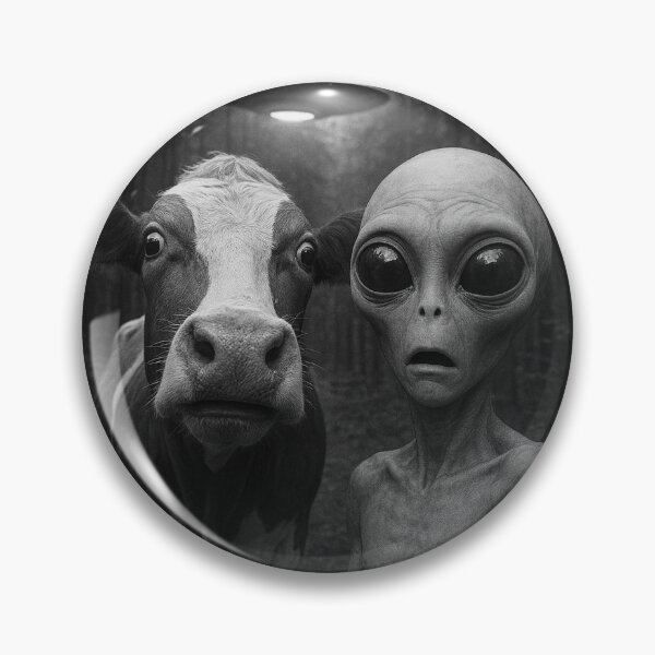 Item preview, Funny UFO Selfie Cow and Alien. Hilarious UFO Cow Lover Meme designed and sold by ahmed2751989.