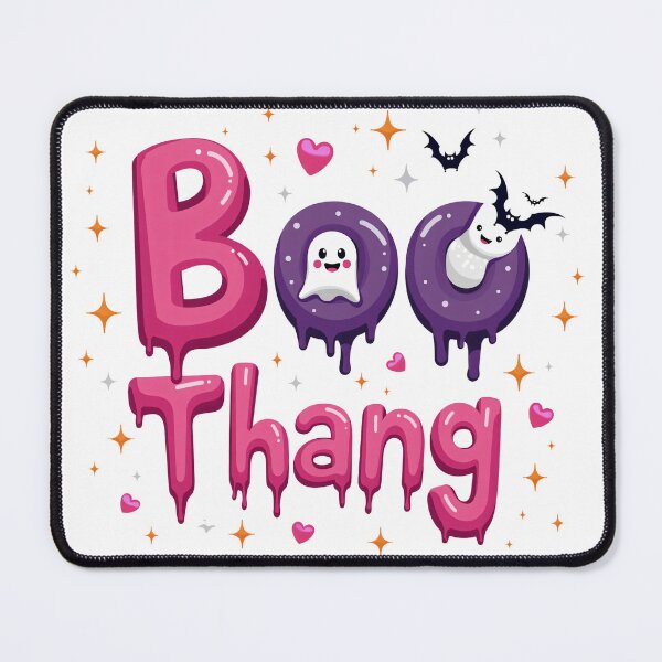 Item preview, Boo Thang Halloween Quote with Cute Ghosts, Bats, Hearts, and Sparkles designed and sold by Mimoshi ⭐⭐⭐⭐⭐.