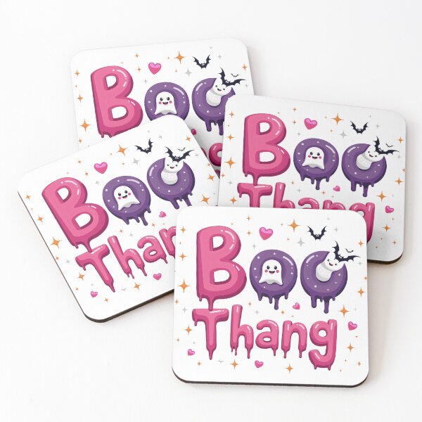 Item preview, Boo Thang Halloween Quote with Cute Ghosts, Bats, Hearts, and Sparkles designed and sold by Mimoshi ⭐⭐⭐⭐⭐.