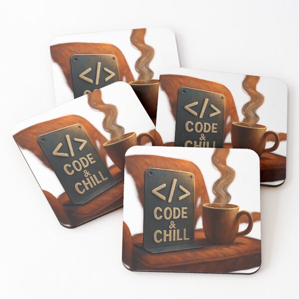 Item preview, Code & Chill – Minimal Tech Badge Tee/Hoodie designed and sold by TONSNAP.