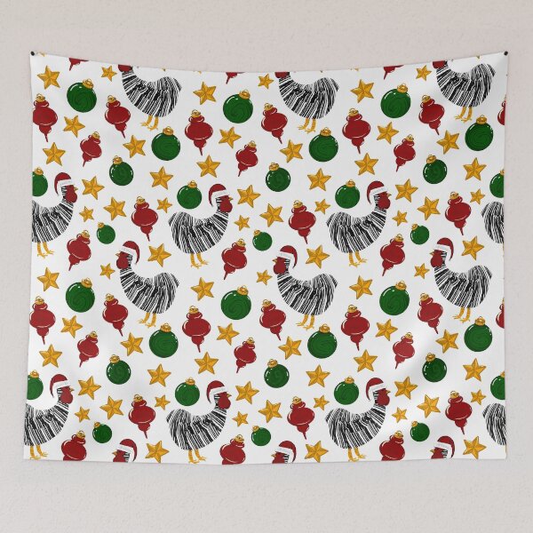 Item preview, Christmas Chickens designed and sold by Katie Morris Art.