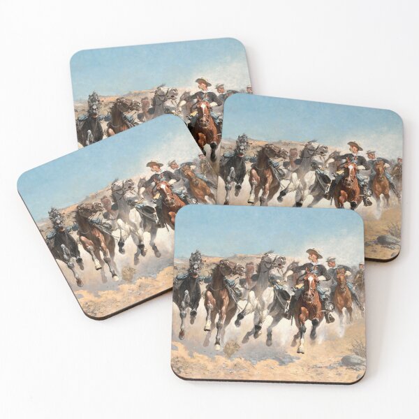 Item preview, Frederic Remington Dismounted Fourth Troopers Moving Led Horses 1890 designed and sold by Under-TheTable.
