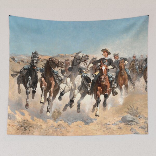 Item preview, Frederic Remington Dismounted Fourth Troopers Moving Led Horses 1890 designed and sold by Under-TheTable.