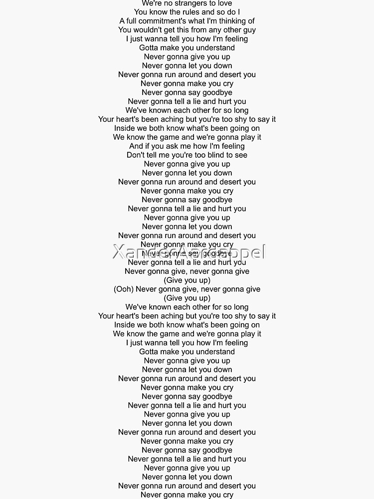 Never Gonna Give You Up-Lyrics-Rick Roll-KKBOX