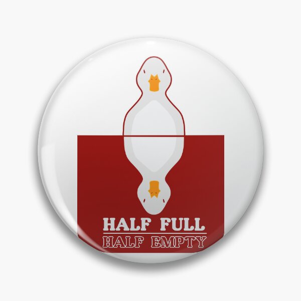 Item preview, GLASS HALF EMPTY HALF FULL DUCK SHIRT designed and sold by aydapadi.