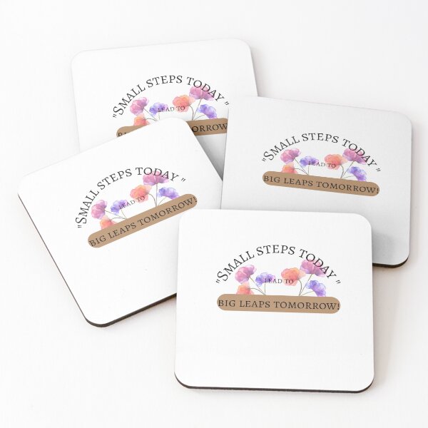 Item preview, Small Steps Today Lead to Big Leaps Tomorrow - Inspirational Floral Quote Design designed and sold by SerenaWonders.