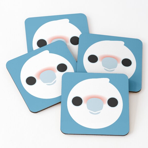 Item preview, The face of a Goffin's cockatoo designed and sold by INKOYADO.