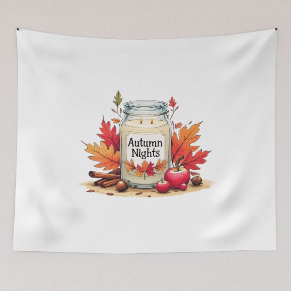 Item preview, Autumn Candle Jar designed and sold by CozyinTime.