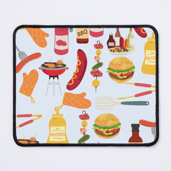 Item preview, Seamless BBQ Pattern — Grilling Tools, Meat, and Sauces Repeating Design designed and sold by StudioSamanthaa.