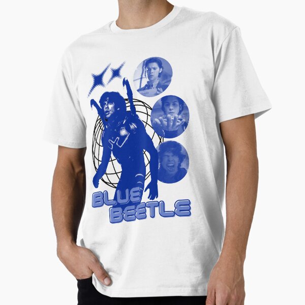 Aperçu de l'œuvre T-shirt bleu style Y2K Xolo Maridueña créée et vendue par natnat-01.