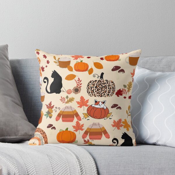 Item preview, Seamless Fall Pattern — Cozy Sweaters, Cats, Pumpkins & Autumn Elements Repeating Design designed and sold by StudioSamanthaa.
