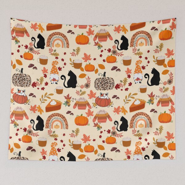 Item preview, Seamless Fall Pattern — Cozy Sweaters, Cats, Pumpkins & Autumn Elements Repeating Design designed and sold by StudioSamanthaa.