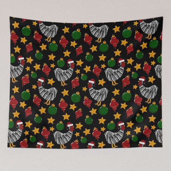 Item preview, Christmas Chickens- Black designed and sold by Katie Morris Art.
