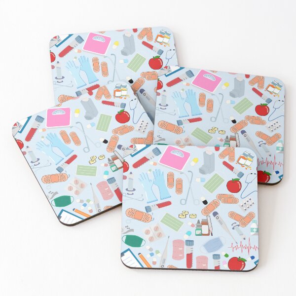 Item preview, Seamless Nurse and Hospital Pattern — Clean Medical & Healthcare Repeating Design designed and sold by StudioSamanthaa.