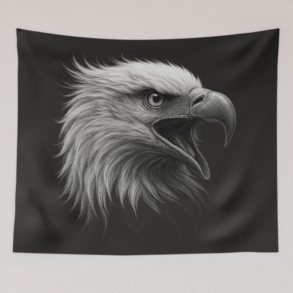 Item preview, Eagle head in black and white – Screaming Eagle designed and sold by Bernd Friese.