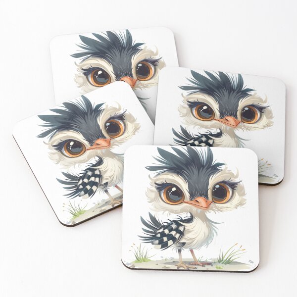 Item preview, Cute Big-Eyed Baby Ostrich Cartoon  designed and sold by SnubiArt.