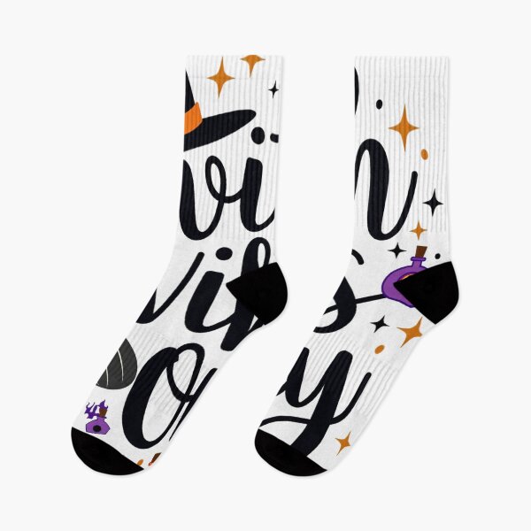 Item preview, Witch Vibes Only Halloween Quote with Witch Hat, Broom, and Magic Potions designed and sold by Mimoshi ⭐⭐⭐⭐⭐.