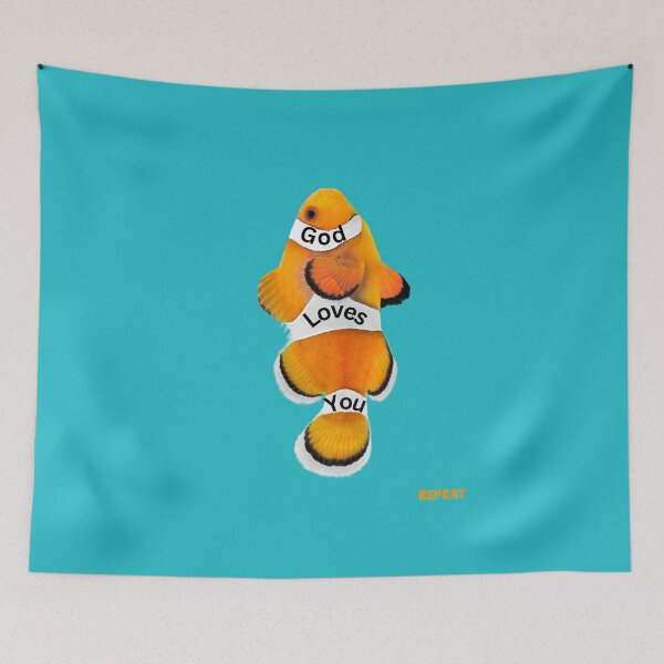 Item preview, God Loves You- Fish designed and sold by IbelieveIam.