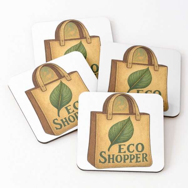 Item preview, Eco Shopper – Minimal Sustainable Tote Badge designed and sold by TONSNAP.