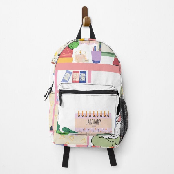 Item preview, Pink Cozy Office with Girl Reading Under Desk — Cute Home Workspace Art designed and sold by StudioSamanthaa.