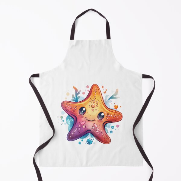 Item preview, Smiling Colorful Fantasy Starfish Cartoon designed and sold by SnubiArt.