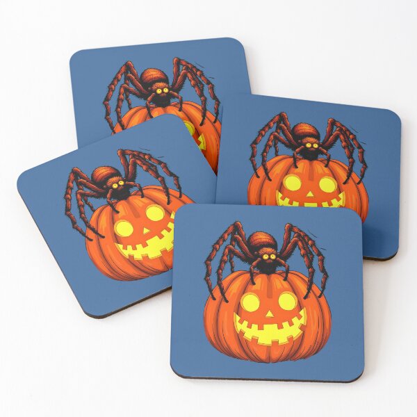 Item preview, Hairy Spider And Pumpkin Jack o lantern Cut-Out designed and sold by taiche.