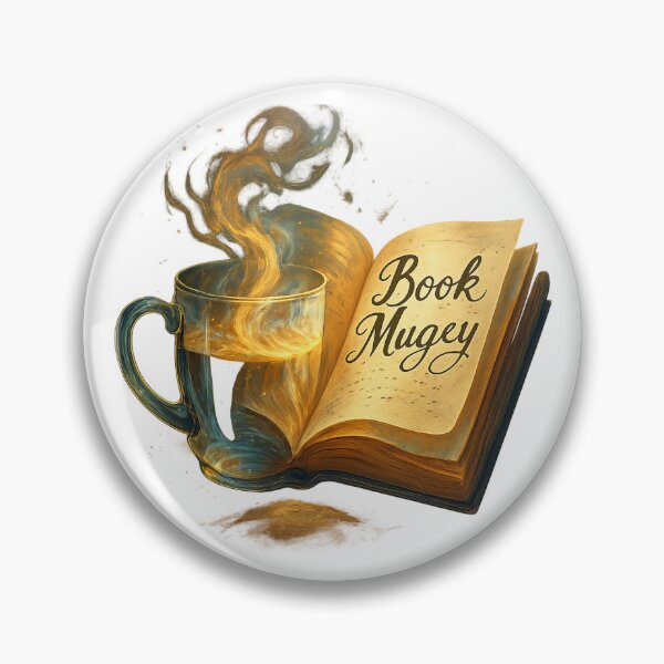 Item preview, Book Mugzy – Minimal Reader Mug Badge designed and sold by TONSNAP.