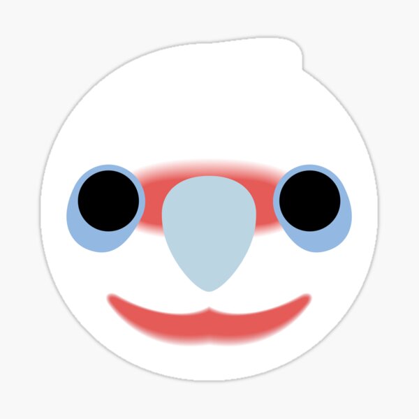 Item preview, The face of a Long-billed corella designed and sold by INKOYADO.