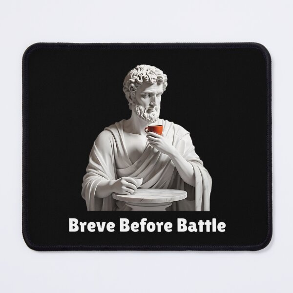Item preview, Breve Before Battle - Stoic Statue Sipping A Cup of Breve Coffee - Stoicism Art designed and sold by LexaArtworks.