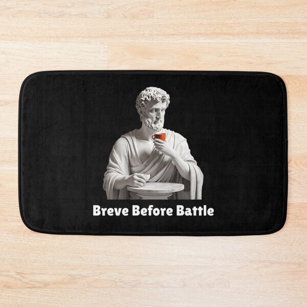 Item preview, Breve Before Battle - Stoic Statue Sipping A Cup of Breve Coffee - Stoicism Art designed and sold by LexaArtworks.