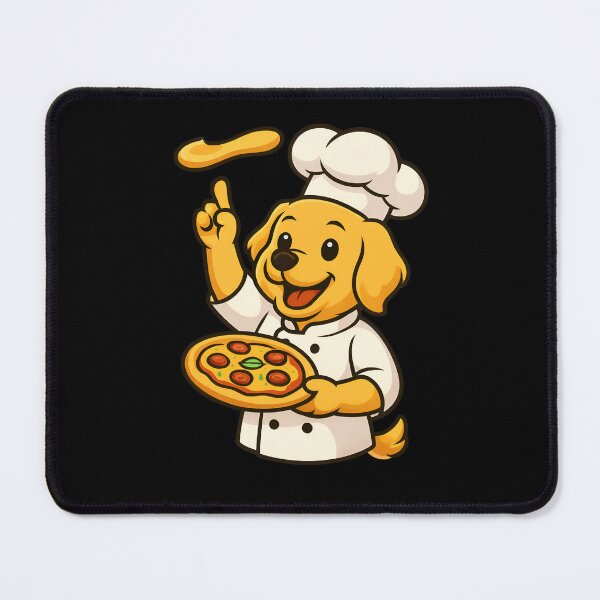 Item preview, Chef Dog with Pizza – Golden Retriever Tossing Pizza Dough in Chef Hat designed and sold by ColorSplash123.