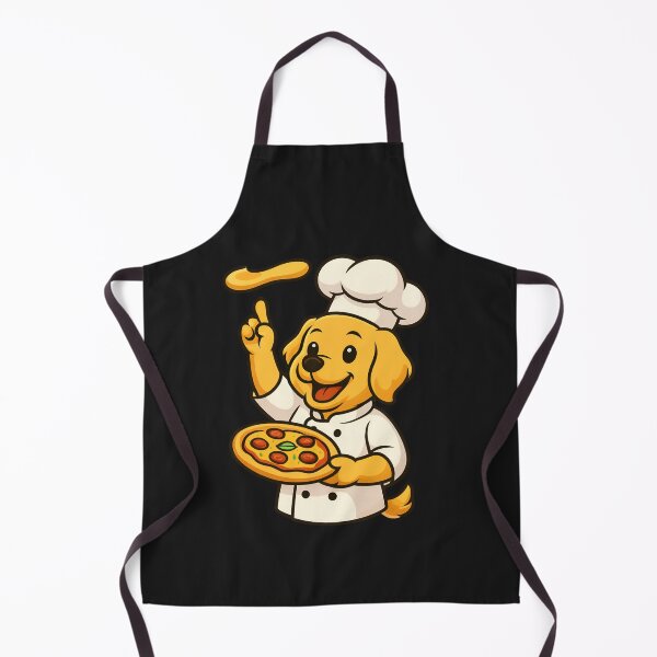 Item preview, Chef Dog with Pizza – Golden Retriever Tossing Pizza Dough in Chef Hat designed and sold by ColorSplash123.