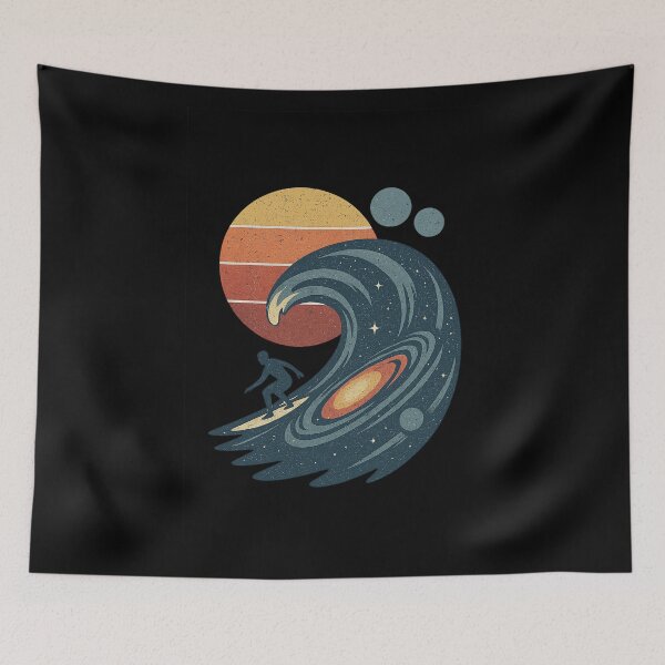 Item preview, Cosmic Wave Rider – Retro Sunset Surf designed and sold by ArcadiaSilence.