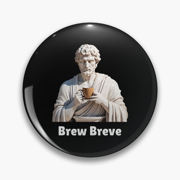 Item preview, Brew Breve - Stoic Statue Holding A Cup of Breve Coffee - Stoicism Art designed and sold by LexaArtworks.