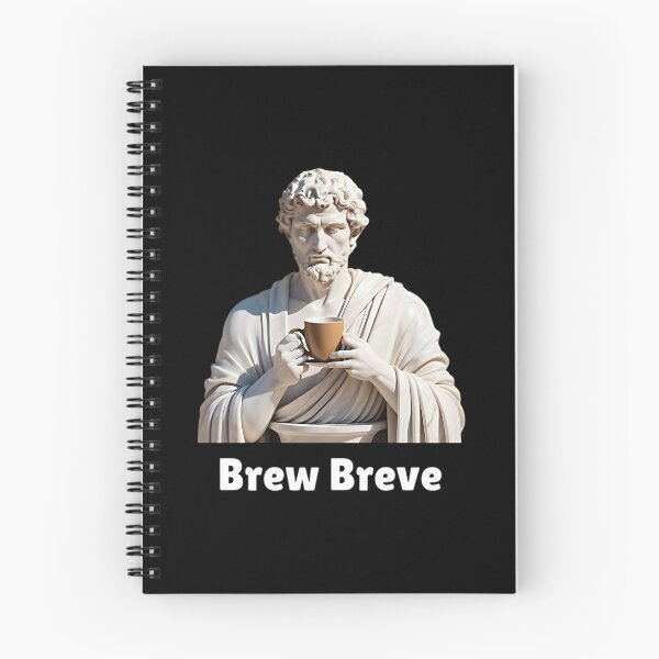 Item preview, Brew Breve - Stoic Statue Holding A Cup of Breve Coffee - Stoicism Art designed and sold by LexaArtworks.