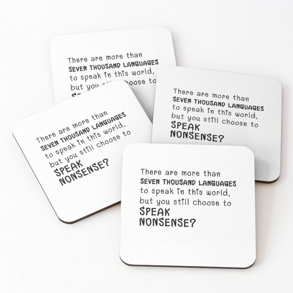 Item preview, Speak Nonsense - Funny Quote Typography designed and sold by zubinshi.