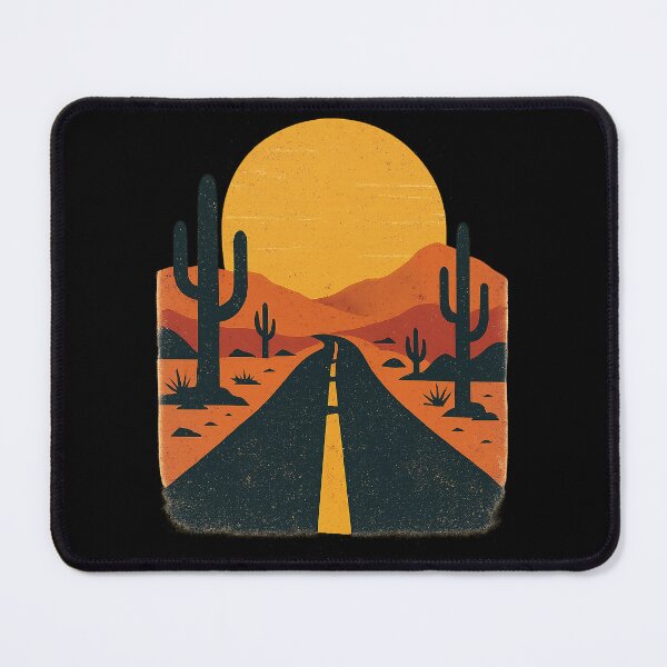 Item preview, Endless Desert Road – Retro Sunset Drive designed and sold by ArcadiaSilence.