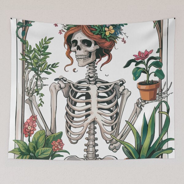 Item preview, The Plant Lady Skeleton PNG - Gothic Boho designed and sold by Charlietule.