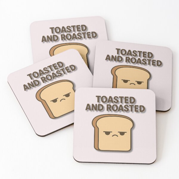 Item preview, Toasted and Roasted – Funny Grumpy Toast Cartoon Illustration designed and sold by konthai.familyart.